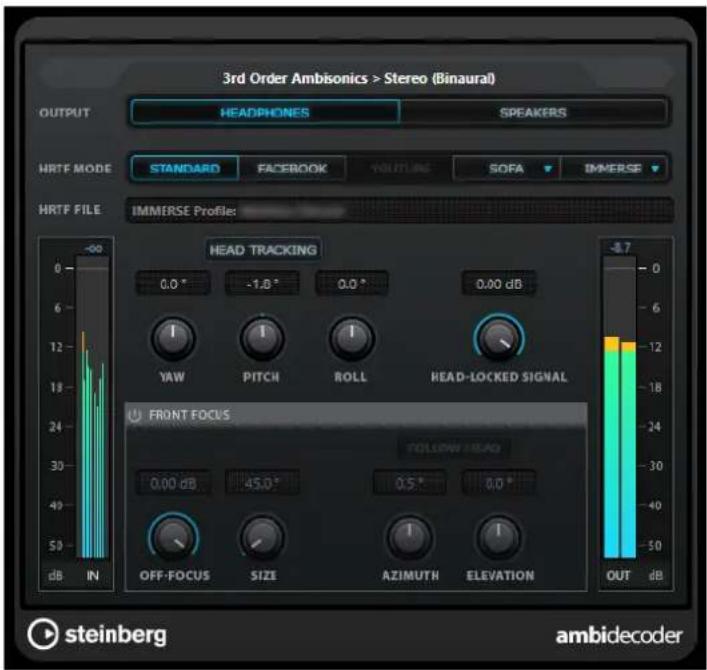 STEINBERG Cubase Pro 11 - Interface de VST AmbiConverter - 1