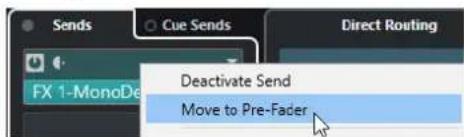 STEINBERG Cubase Pro 11 - Sends en Pre/Post Fader - 1