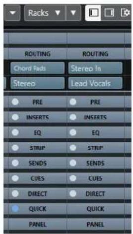 STEINBERG Cubase Pro 11 - Racks de voie - 1