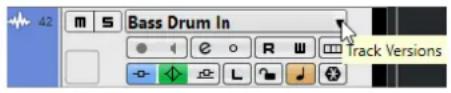 STEINBERG Cubase Pro 11 - Menu local des Track Versions - 1