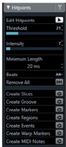 STEINBERG Cubase Pro 11 - Filtres de repères de la section Repères - 1