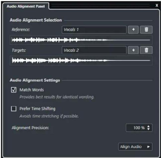 STEINBERG Cubase Pro 11 - Panneau d'alignment audio - 1