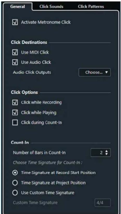 STEINBERG Cubase Pro 11 - Onglet Général - 1