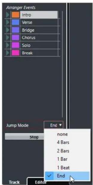 STEINBERG Cubase Pro 11 - Options du mode Jump - 1