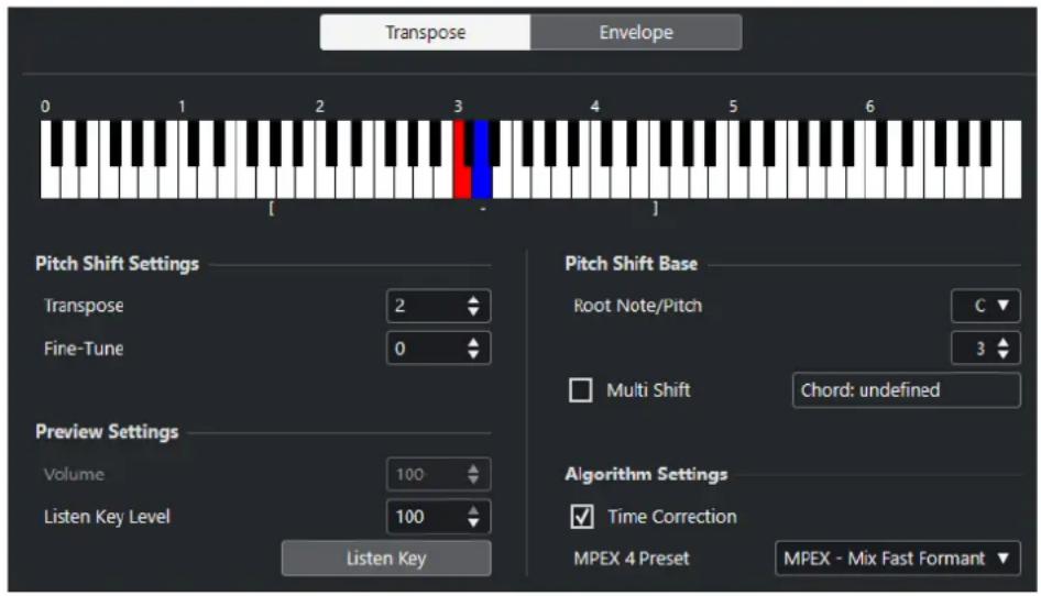 STEINBERG Cubase Pro 11 - Correction de hauteur - 1