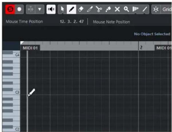 STEINBERG Cubase Pro 11 - Dessiner des événements de notes avec l'outil Dessiner - 1