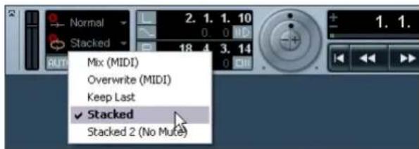 STEINBERG Nuendo 4 - Stacked recording - 1