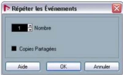 STEINBERG Nuendo 4 - Répéter - 2