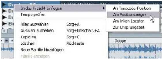 STEINBERG Nuendo 4 - Einfügen von Loops in das Projekt - 1