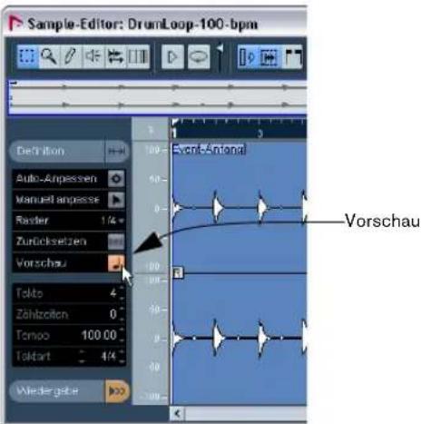 STEINBERG Nuendo 4 - Beispiel 1: Schlagzeug-Loop, Tempo gegnnt - 5