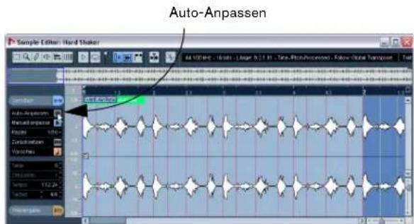 STEINBERG Nuendo 4 - Beispiel 2: Schlagzeug-Loop, Auto-Anpassen - 5