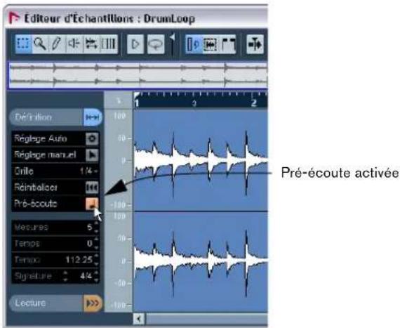 STEINBERG Nuendo 4 - Exemple 3: Boucle de batterie, Réglage Manuel - 1
