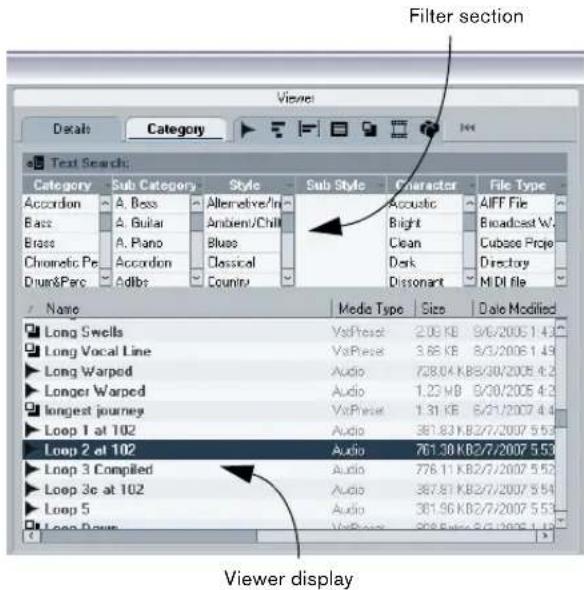 STEINBERG Nuendo 4 - Searching for media - 1
