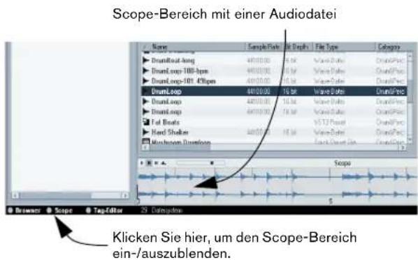 STEINBERG Nuendo 4 - Medienwiedergabe im Scope-Bereich - 1