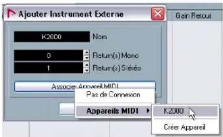 STEINBERG Nuendo 4 - Effectuer les connexions VST des instruments externes - 2