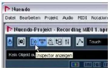 STEINBERG Nuendo 4 - Einfugen einer Instrumentenspur - 4