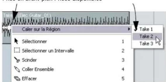 STEINBERG Nuendo 4 - Selectionner differentes prises - 1