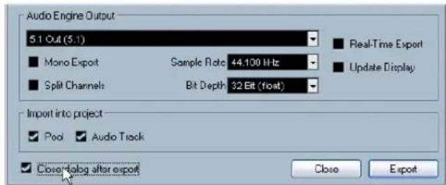 STEINBERG Nuendo 4 - Exporting a surround file - 7