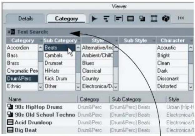 STEINBERG Nuendo 4 - Searching for media - 3