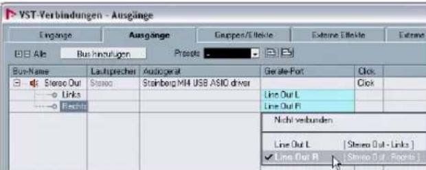 STEINBERG Nuendo 4 - Hinzufugen von Ausgangen - 2