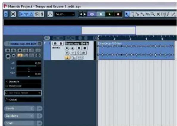 STEINBERG Nuendo 4 - Example 1: Drum loop, tempo known - 1