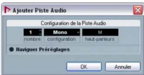 STEINBERG Nuendo 4 - Ajouter une piste mono - 1