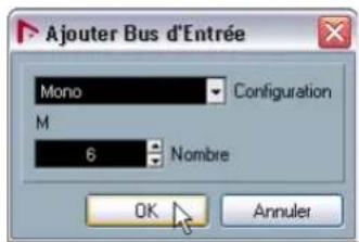 STEINBERG Nuendo 4 - Enregistrement avec 6 bus d'entrée mono - 3