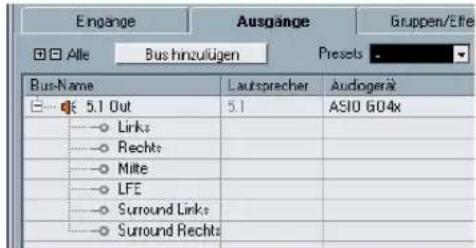 STEINBERG Nuendo 4 - Einrichten von Surround-Ausgangen - 2