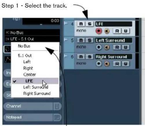 STEINBERG Nuendo 4 - Setting up the track outputs - 1