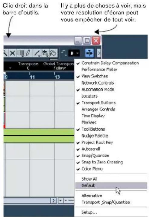 STEINBERG Nuendo 4 - Scinder avec le "Calage" activé - 2