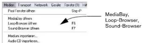 STEINBERG Nuendo 4 - MediaBay, Loop-Browser und Sound-Browser - 1
