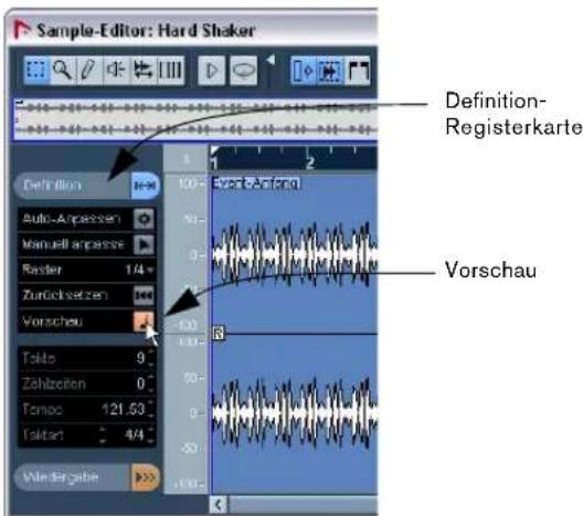 STEINBERG Nuendo 4 - Beispiel 2: Schlagzeug-Loop, Auto-Anpassen - 1