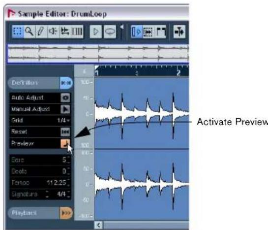 STEINBERG Nuendo 4 - Example 3: Drum loop, Manual Adjust - 1