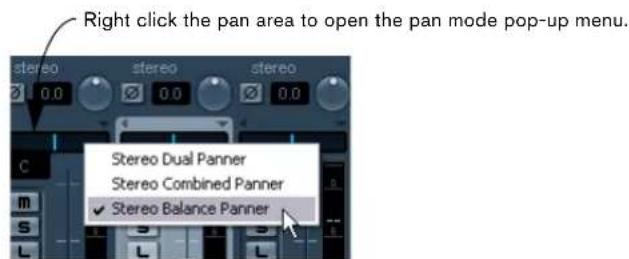 STEINBERG Nuendo 4 - Setting pan - 2