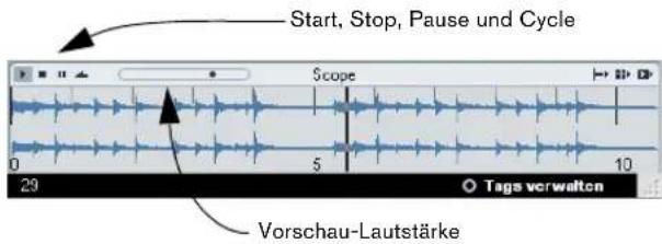 STEINBERG Nuendo 4 - Medienwiedergabe im Scope-Bereich - 2