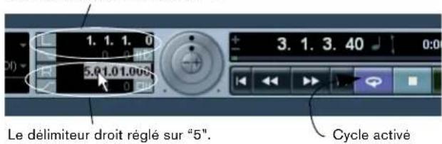 STEINBERG Nuendo 4 - Lecture en boucle - 1