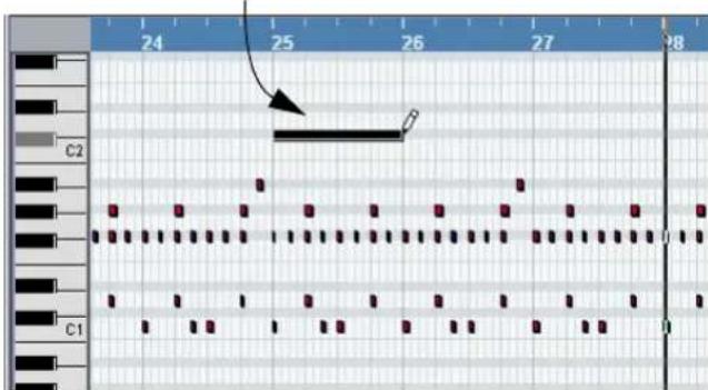 STEINBERG Nuendo 4 - Creating or drawing in MIDI notes - 2