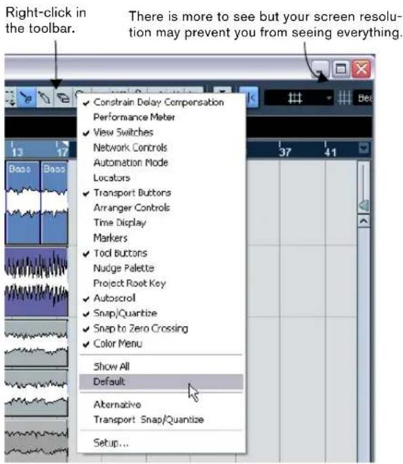 STEINBERG Nuendo 4 - Splitting with "Snap" on - 2