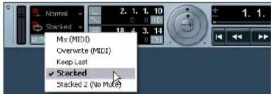STEINBERG Nuendo 4 - Aufnahme im Stacked-Modus - 1