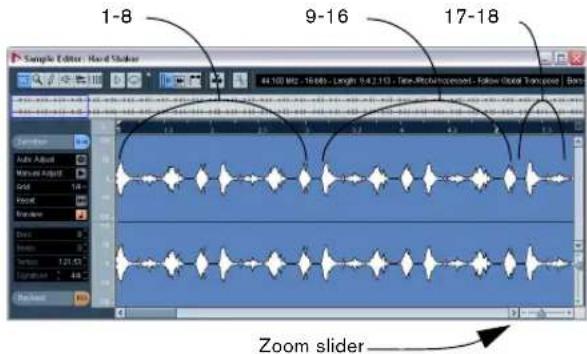 STEINBERG Nuendo 4 - Zoom in on the first bar. - 1