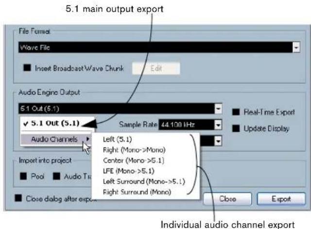 STEINBERG Nuendo 4 - Exporting a surround file - 6