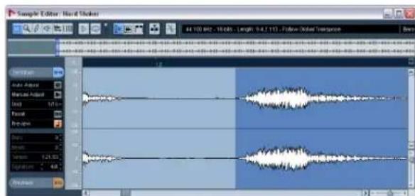 STEINBERG Nuendo 4 - Zoom in on the first bar. - 3
