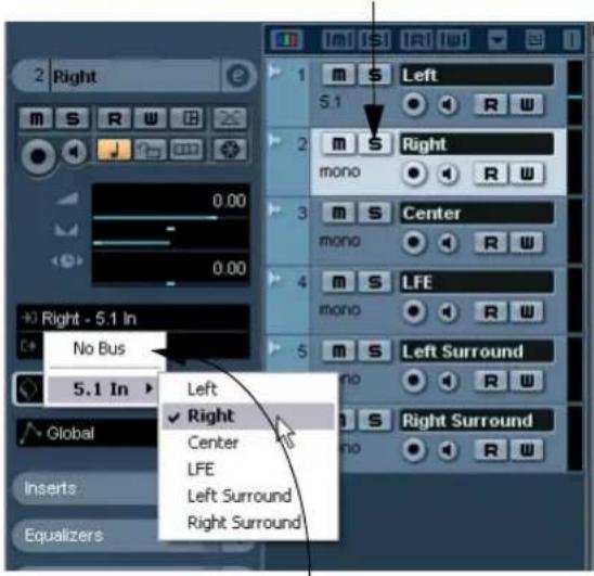 STEINBERG Nuendo 4 - Setting up the track inputs - 3