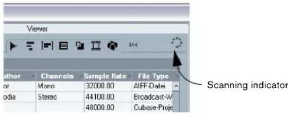 STEINBERG Nuendo 4 - Scanning indicator and status - 1