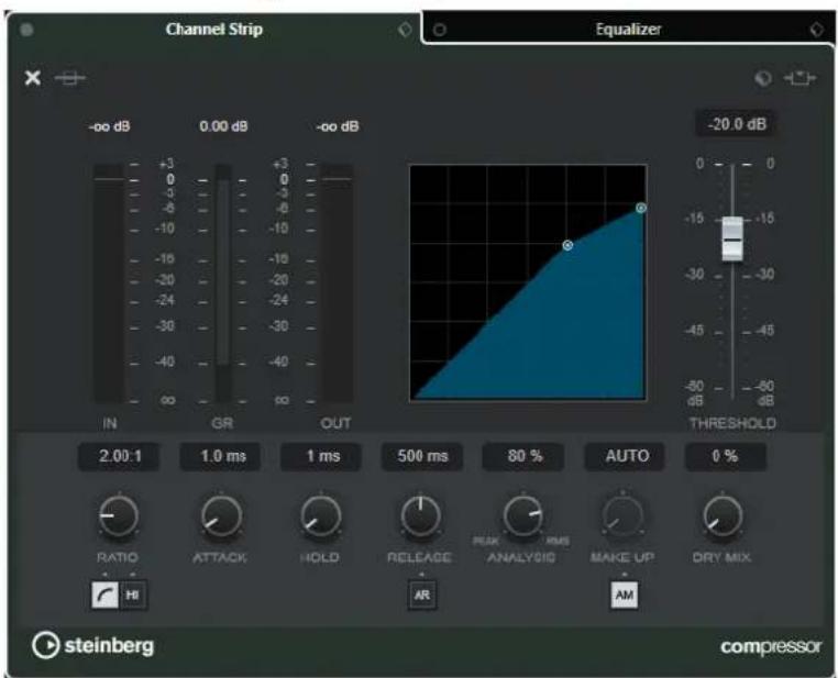 STEINBERG Nuendo 11 - Standard Compressor - Affichage détaillé - 1