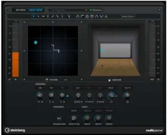 STEINBERG Nuendo 11 - Interface du plug-in VST MultiPanner en Object Mode - 1