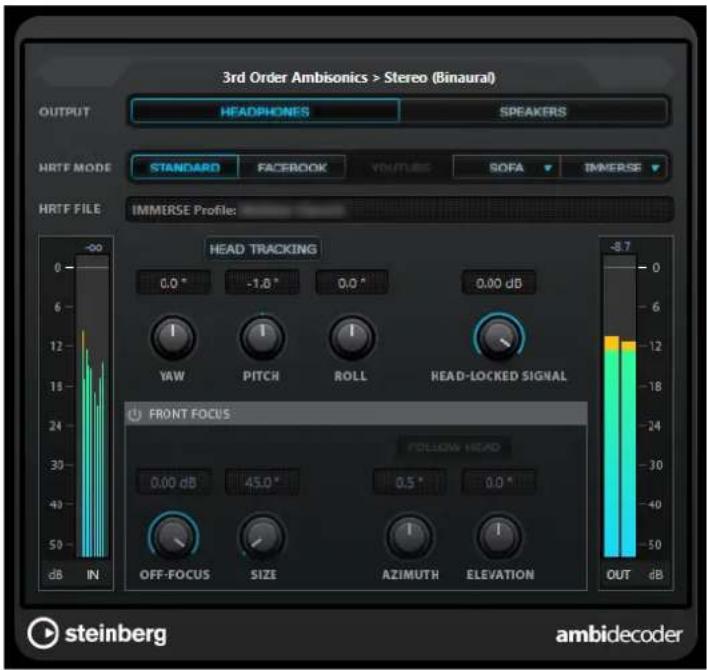 STEINBERG Nuendo 11 - Interface de VST AmbiConverter - 1