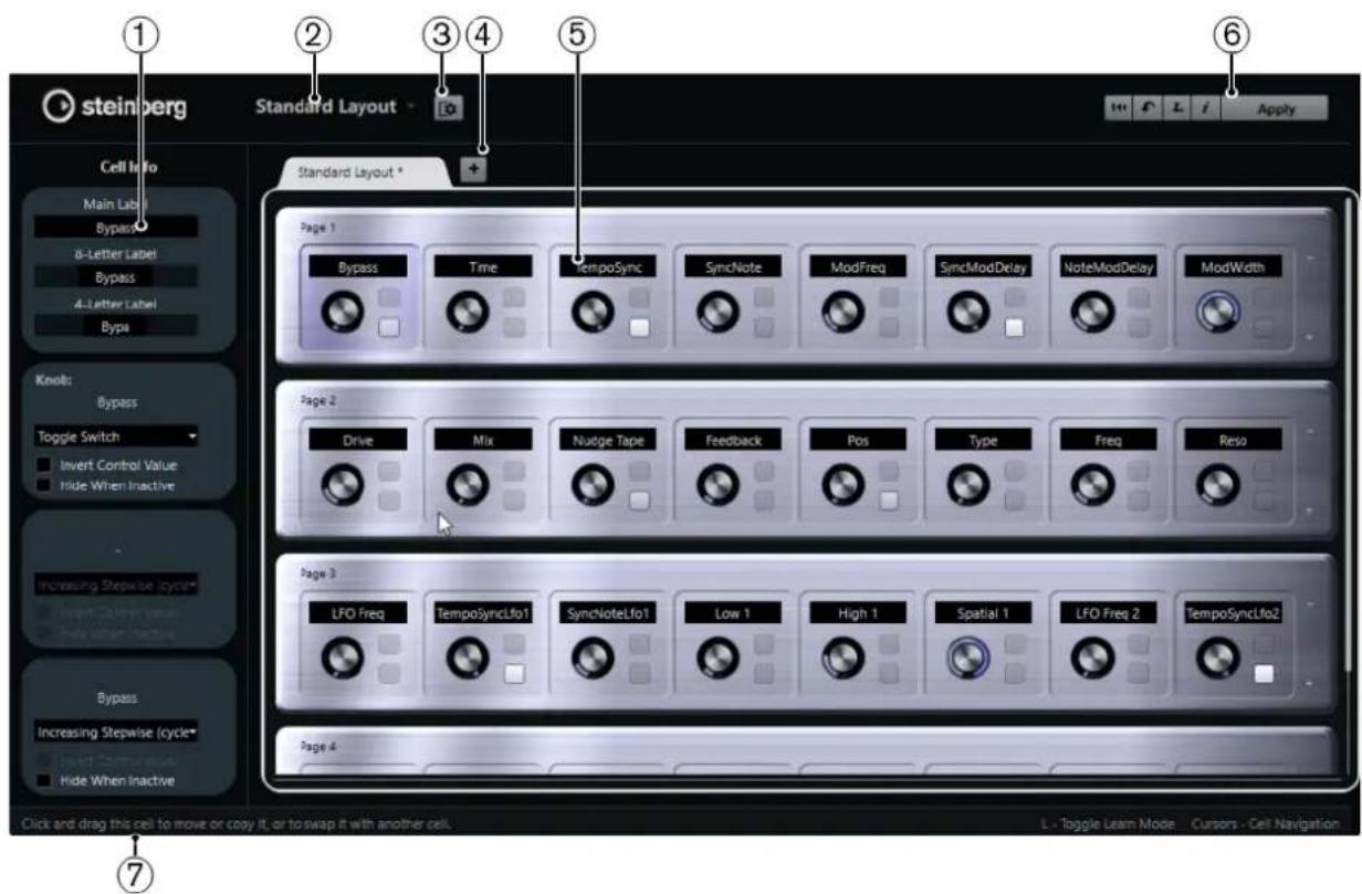 STEINBERG Nuendo 11 - Éditeur de télécommandes - 1
