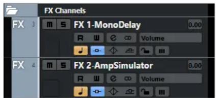 STEINBERG Nuendo 11 - Pistes de voie FX - 1