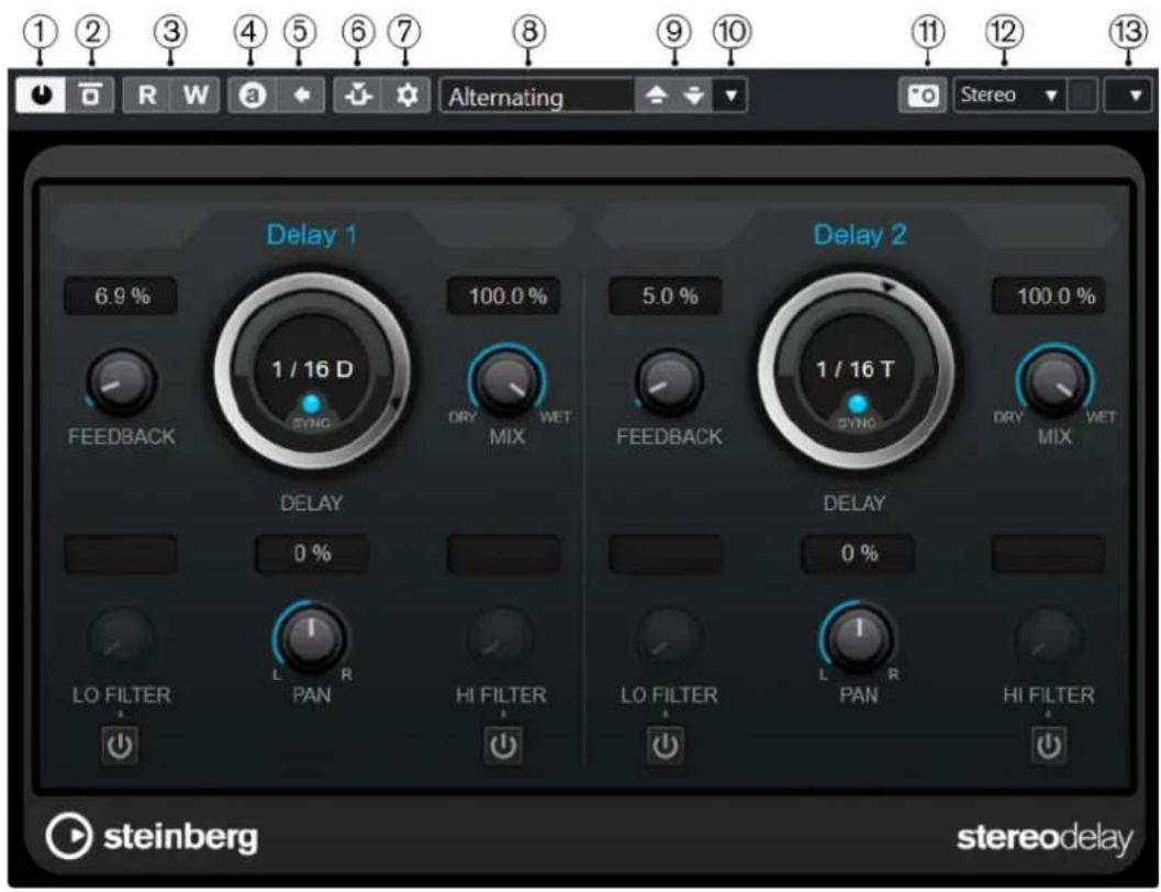 STEINBERG Nuendo 11 - Interfaces des effets - 1